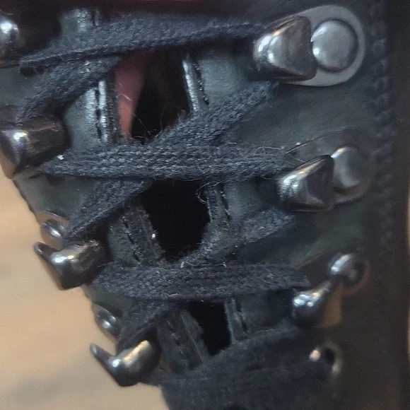 COLE HAAN Nike Air Black Leather Military Boot - O11062 - Picture 12 of 15